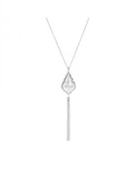 Mood Silver Filigree Disc Long Necklace