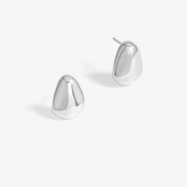 Simply Silver Sterling Silver 925 Polished Nugget Stud Earrings Silver