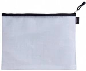 Snopake EVA Mesh Zippa Bag Foolscap Black Pack 3