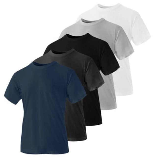 Iron Mountain 5 Pack Organic Cotton/Recycled Polyester Assorted T-Shirts Multi