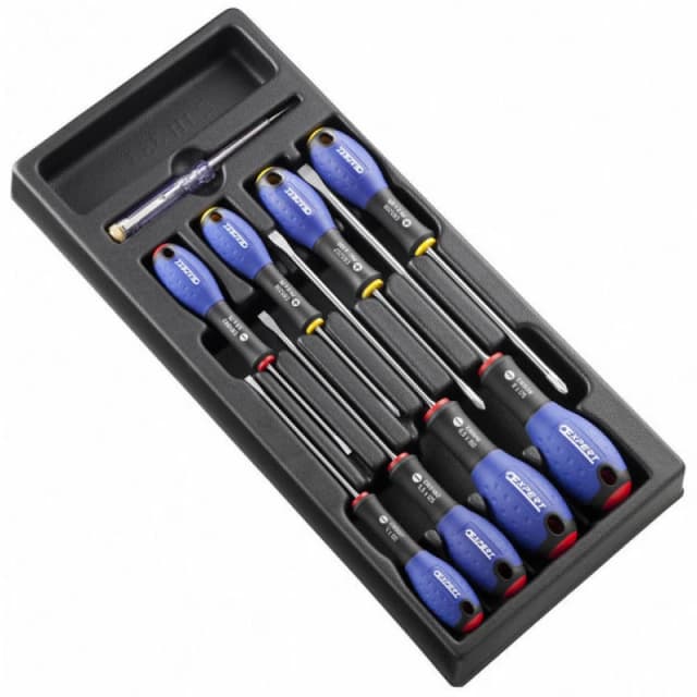 Facom Expert by Facom E194940B - 8 Piece Mechanic's And Electrician's Screwdriver Module