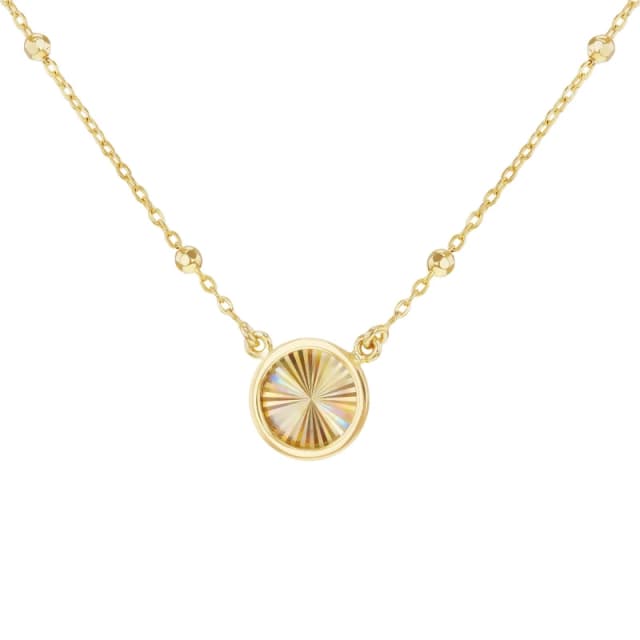 Be You 9ct GoldRainbow Circle Necklace Yellow Gold female 16-18inch