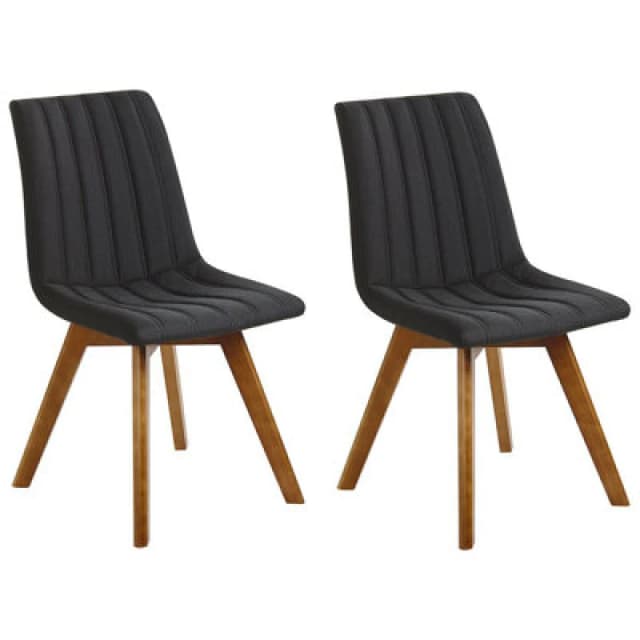 Beliani Set Of 2 Dining Chairs Calgary Black
