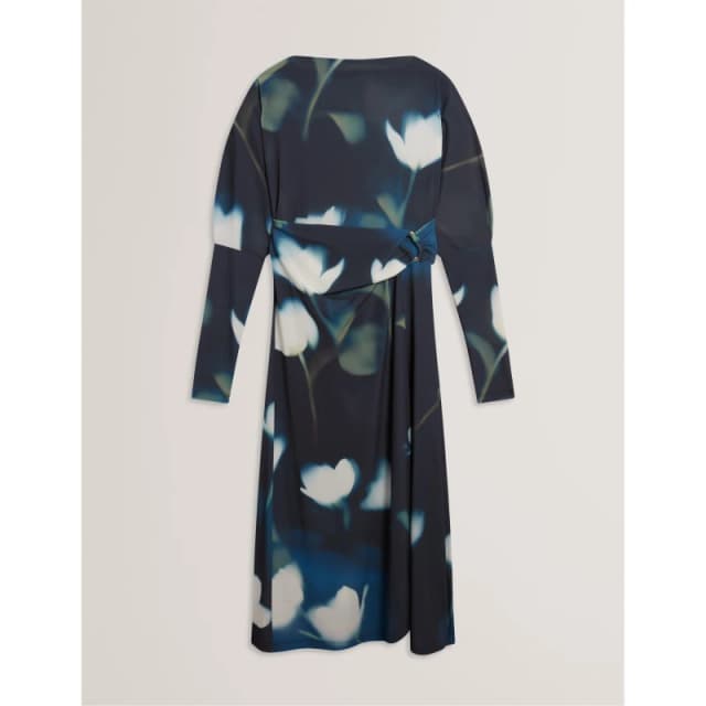 Ted Baker Womens Print Wrap Dress Navy female 8 (XS)