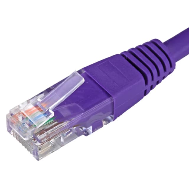 Cablenet 0.3m Cat5e RJ45 Violet U/UTP PVC 24AWG Flush Moulded Booted P