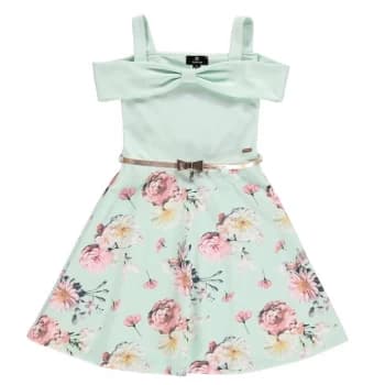 Firetrap Bardot Dress Junior Girls - Minty Floral