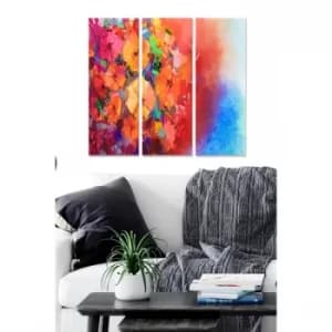 MDF78802128 Multicolor Decorative MDF Painting (3 Pieces)
