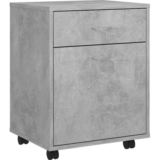 VIDAXL Rolling Cabinet Concrete Grey 45x38x54cm Engineered Wood Vidaxl 8720286609828