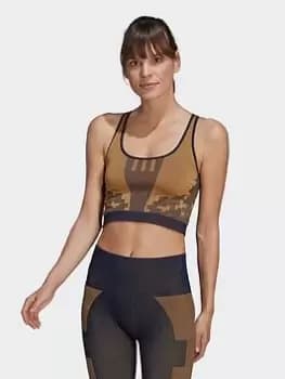 adidas X Karlie Kloss Seamless Knit Layered Top, Brown, Size L, Women