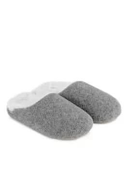 TOTES Felt Clog Slipper - Grey, Size 4, Women