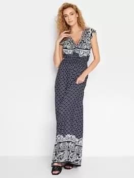 Long Tall Sally Long Tall Sally Navy Bardot Maxi Dress, Blue, Size 12, Women