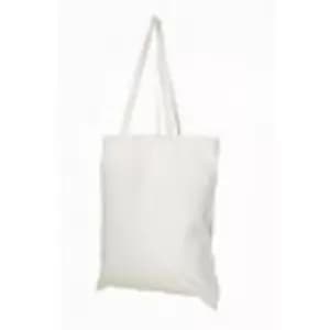 Cotton Long Handle Tote Bag (One Size) (Natural) - Natural - United Bag Store
