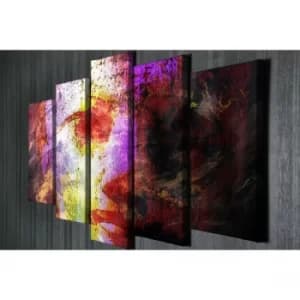 BC016 Multicolor Decorative Canvas Painting (5 Pieces)