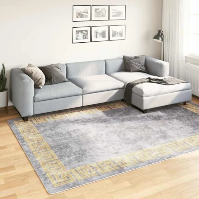 VIDAXL Rug Washable 190x300cm Grey Anti Slip Vidaxl 8720286653722