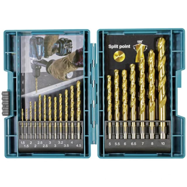 Makita 19 Piece HSS-Tin Drill Bit Set B-67795