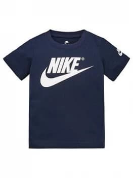 Nike Sportswear Younger Boys Futura T-Shirt - Navy, Size 2-3 Years
