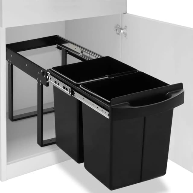 VIDAXL Kitchen Cupboard Pull-out Dustbin Soft-Close 48 l Vidaxl 51181