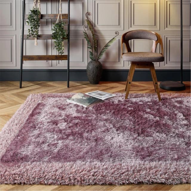 Origins Shimmer Shaggy Border - Purple Purple 160x230