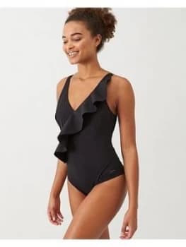 Speedo Rubysun Ruffle Swimsuit - Black