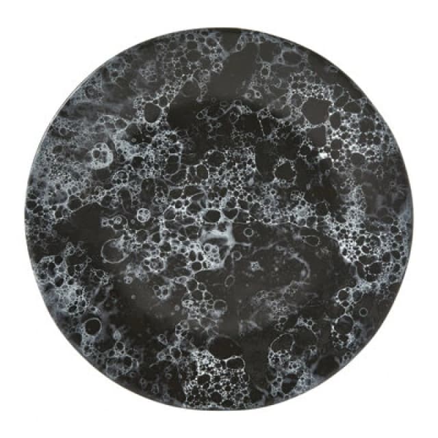 Premier Housewares Nordic Black Faux Marble Dinner Plate, Durable Dinner Plate For Dinner, Versatile Deep Dinner Plate Black