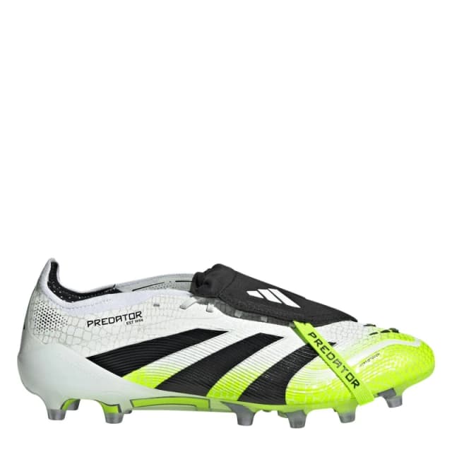 adidas Predator Fold-Over Tongue Mens Astro Turf Football Boots White/Blk/Lemon male 7 (40.7)