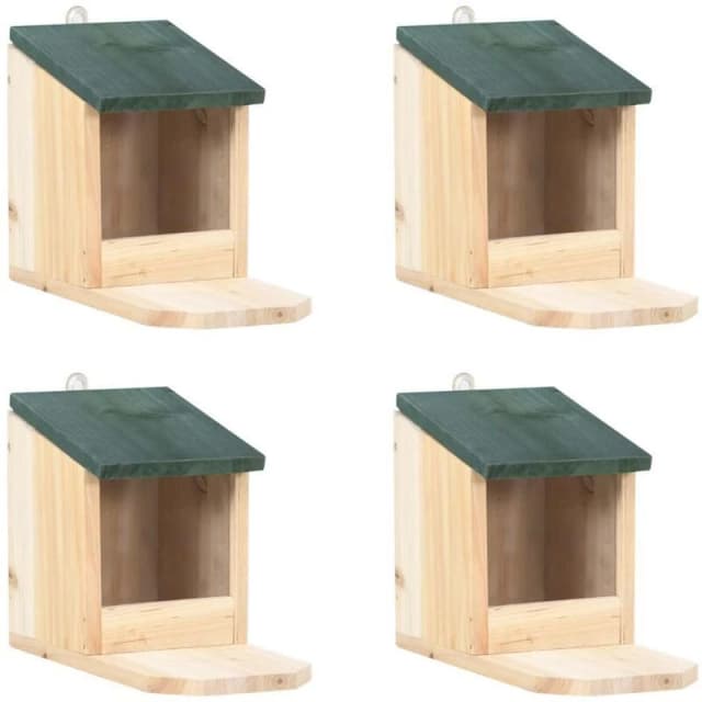 VIDAXL Squirrel Houses 4 pcs Firwood Vidaxl 8719883979182