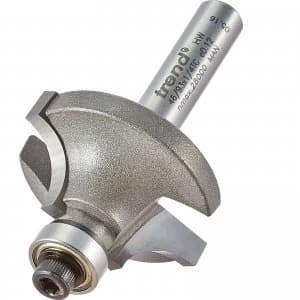 Trend Bearing Guided Ovolo and Round Router Cutter 28mm 12.7mm 1/4"