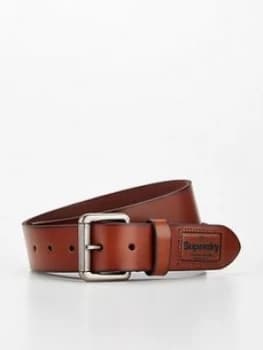 Superdry Badgeman Belt, Tan, Size S, Men