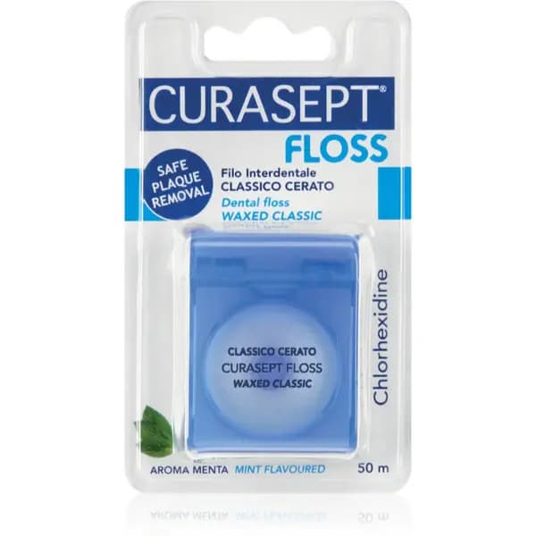 Curasept Floss Waxed Classic Mint Flavor Dental Floss 50m