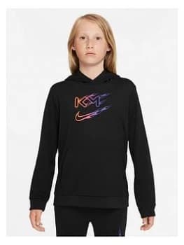 Nike Kylian Mbappe Junior Dri-FIT Pullover Hoodie - Black, Size L