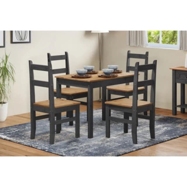 Mercers Furniture Corona Charcoal Budget Dining Set