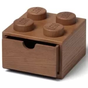 LEGO Storage 2x2 Wooden Desk Drawer (Hand Made From Red Oak) - Dark Stained