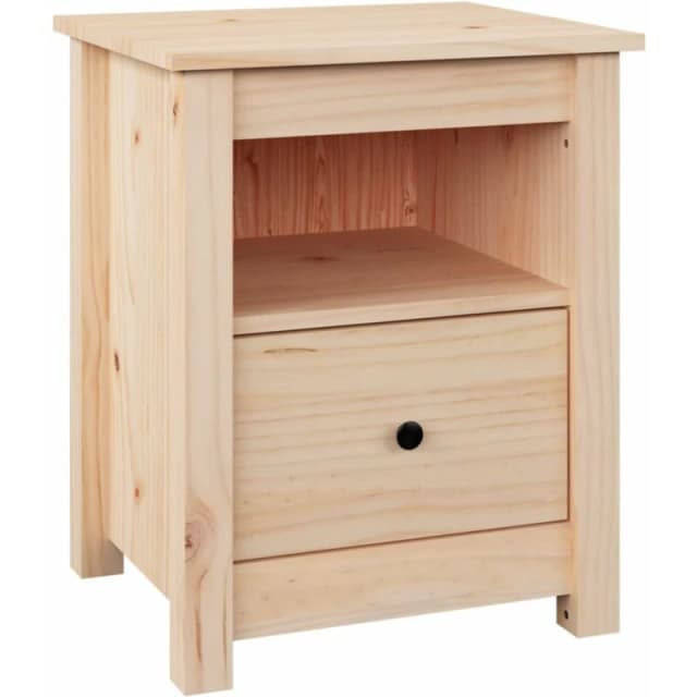 Vidaxl Bedside Cabinet 40X35X49cm Solid Wood Pine, Brown 813709