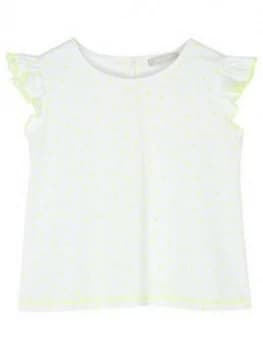 Mintie By Mint Velvet Girls Neon Spot Print T-Shirt - Ivory