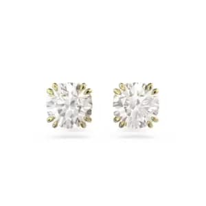 Constella Stud Round Cut White Gold-tone Plated Earrings 5642595