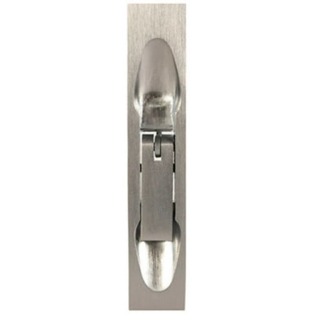 Loops Lever Action Flush Door Bolt with Flat Keep Plate 204 x 20mm Satin Chrome Multi unisex