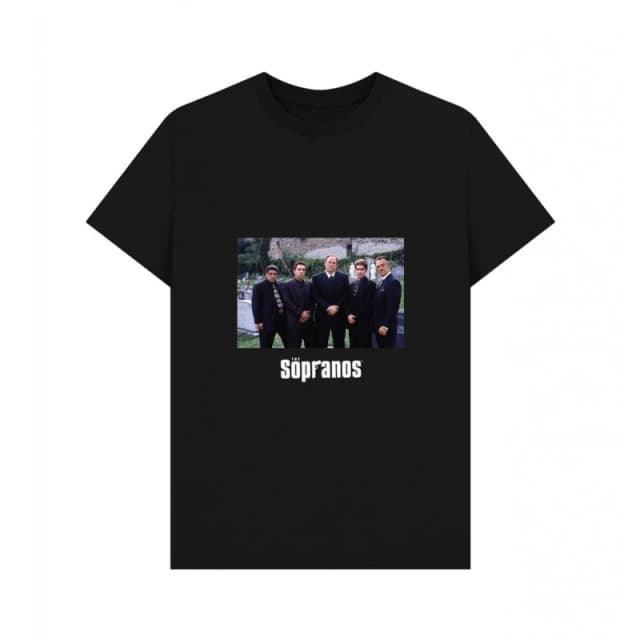 The Sopranos Mens Cast T-Shirt in Black Size: Small Black Male S