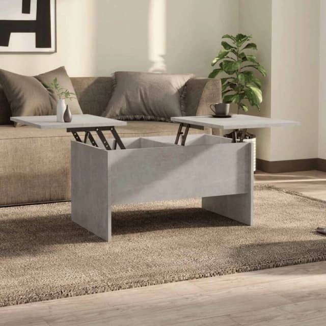 Vidaxl Coffee Table Concrete Grey 80X50X42.5cm Engineered Wood, Grey 809732