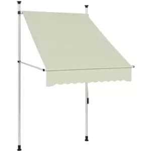 Manual Retractable Awning 100cm Cream Vidaxl Cream