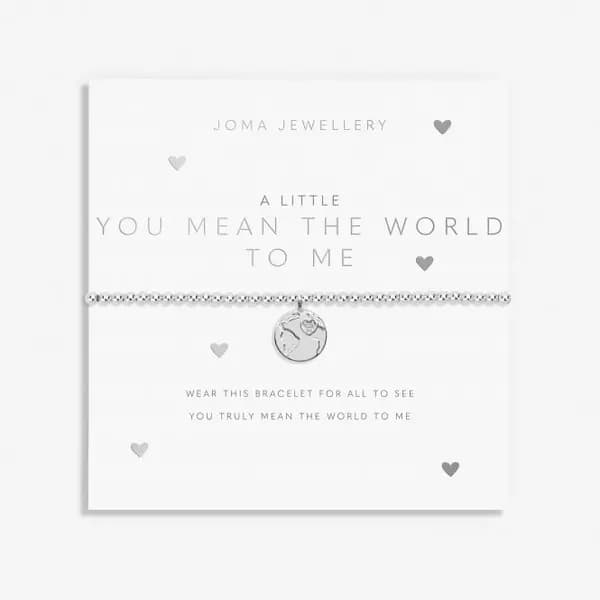 A Little You Mean the World To Me Silver Plated 17.5cm Bracelet 7016