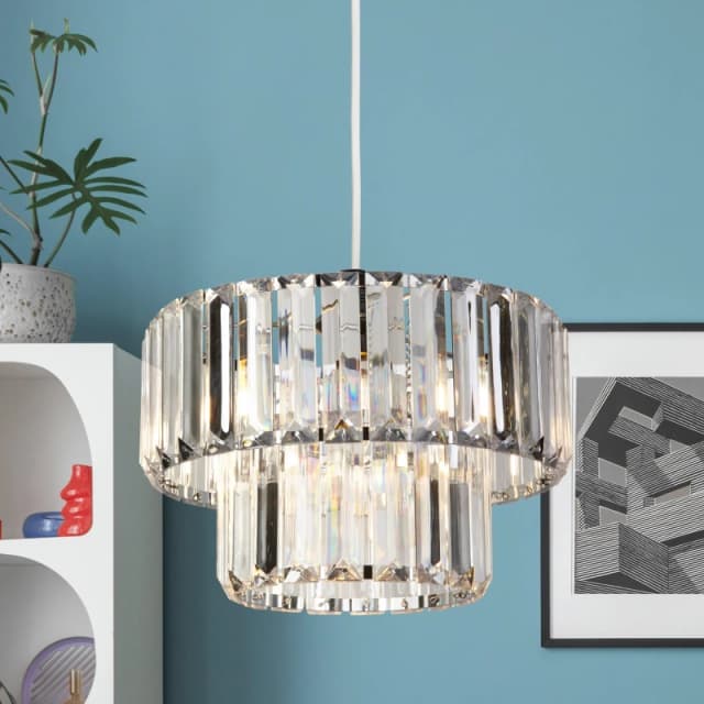 Searchlight Chrome and Clear Acrylic Shade Chrome - Searchlight Chrome KY60702