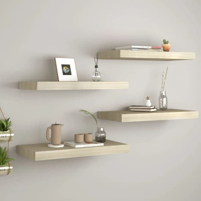 VIDAXL Vidaxl - Floating Wall Shelves 4 pcs Oak 50x23x3.8cm mdf 8720286075043