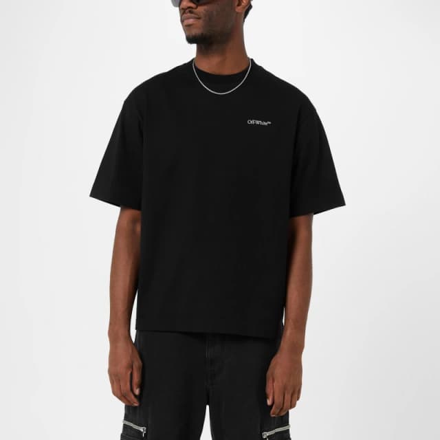 Off White Mens Pg Vega Pocket Tee, Chest Pocket T-Shirt Black male XS