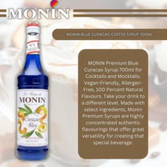 Monin Premium Blue Curacao Syrup 700ml