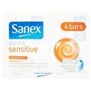 Sanex Dermo Hypo-Allergenic Sensitive Soap Bar 4 pack