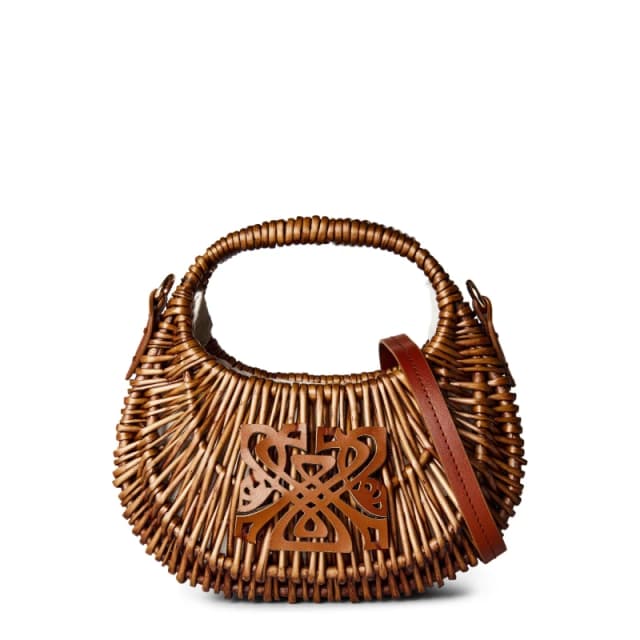 Biba Womens Wicker Shoulder Bags Natural female One Size