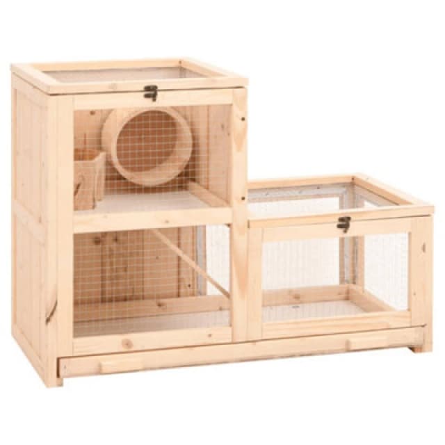 Vidaxl Hamster Cage 81X40X60 Cm Solid Wood Fir