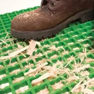 Cobamat PVC Industrial Walkway Matting Roll - 12mm thick with 22mm x 22mm holes - 10m x 1200mm