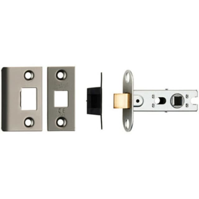 Loops 64mm Tubular Mortice Door Latch Bolt Through Square Forends Matt Bronze Multi unisex