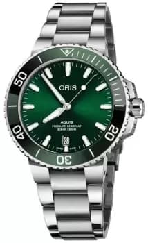 ORIS 01 733 7766 4157-07 8 22 05PEB Aquis Date 41.5mm Green Watch